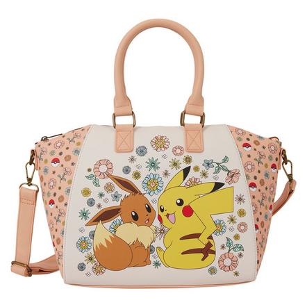 Loungefly Pokemon Pikachu and Eevee Floral Satchel Bag Exclusivité Games Zone
